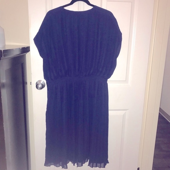 J Crew Pleated Dress 16 in navy - Picture 1 of 14